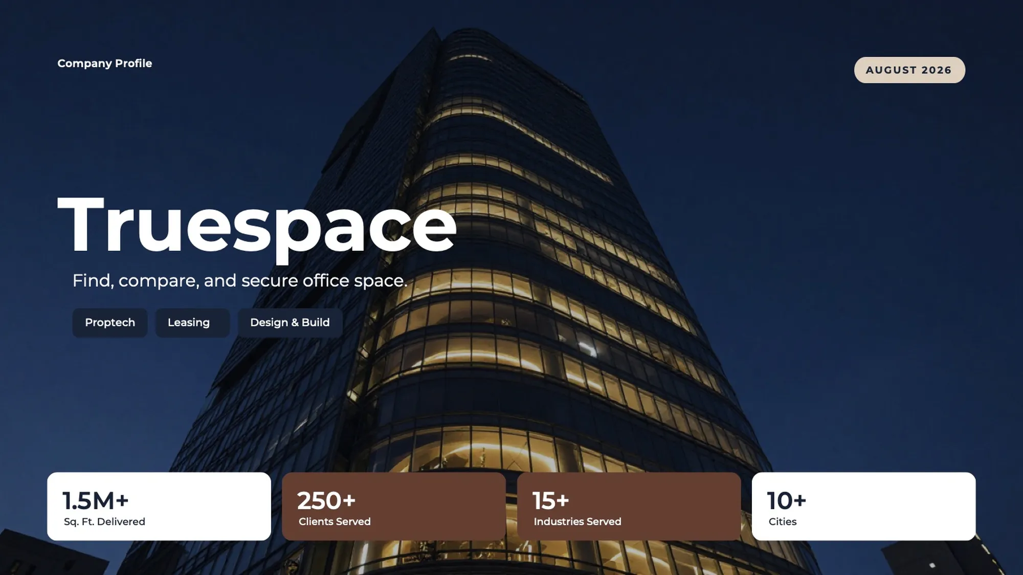 TrueSpace company profile cover